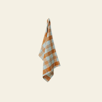 HKLIVING Vida Check Tea Towel - Amber/Blue