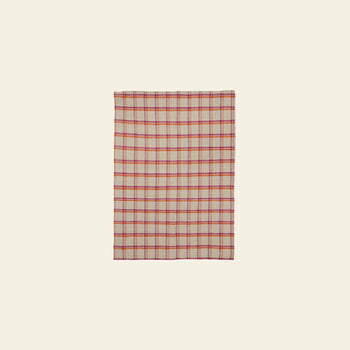 HKLIVING Vida Check Tea Towel - Strawberry/Cream
