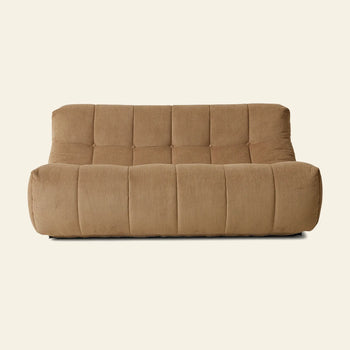 HKLiving Lounge Bench Corduroy Rib Brown 3