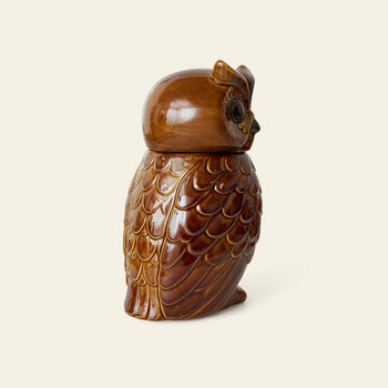 HKliving Ceramic Owl Jar Roasted