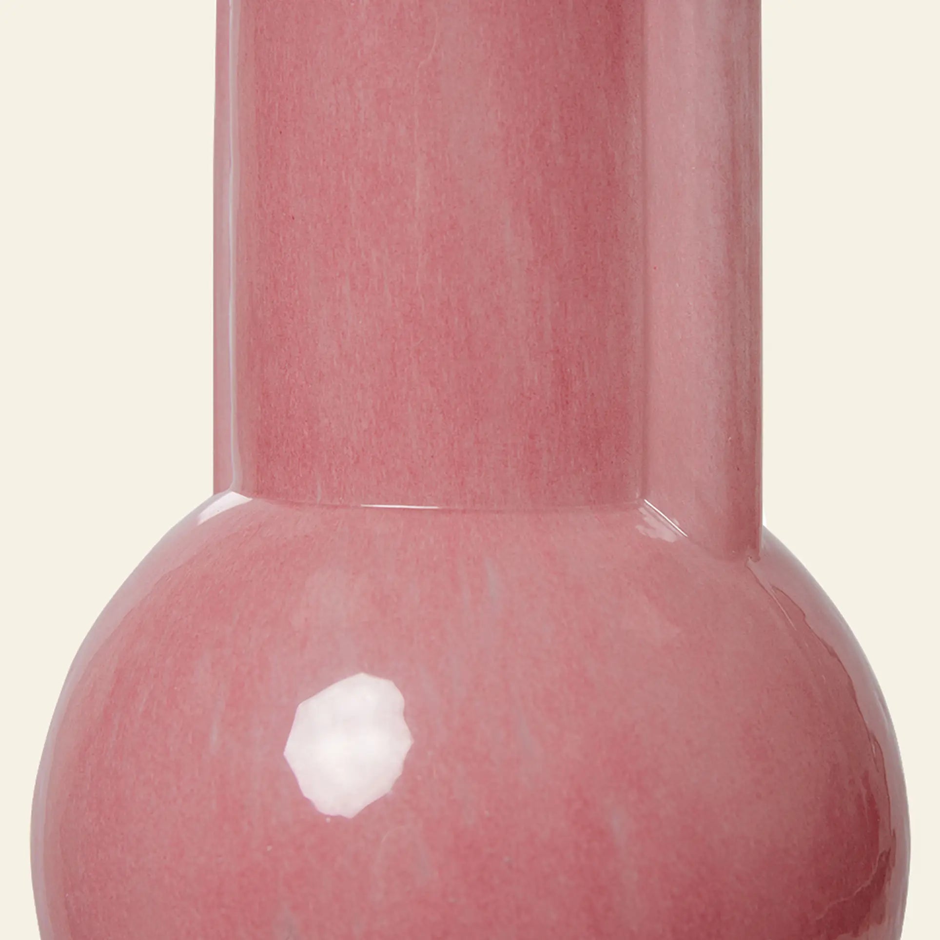 HKliving Glass Vase Flamingo Pink Pink Milky