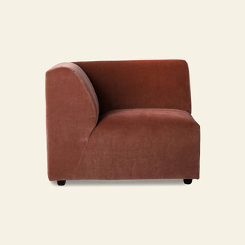 Hkliving Jax Couch Left End Royal Velvet Magnolia