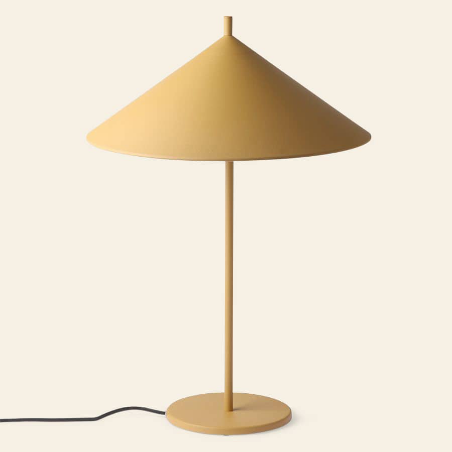 HKliving Metal Triangle Table Lamp L Matt Ochre 2