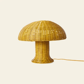 HKliving Rattan Table Lamp Mustard