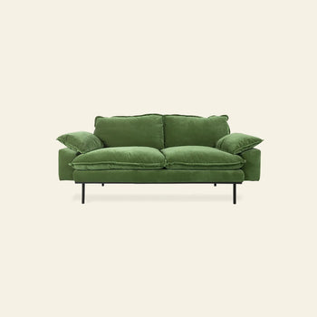 Hkliving Retro Sofa 2 Seats Royal Velvet Green