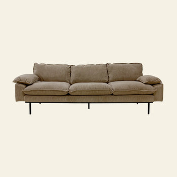 Hkliving Retro Sofa 3 Seats Corduroy Rib Brown