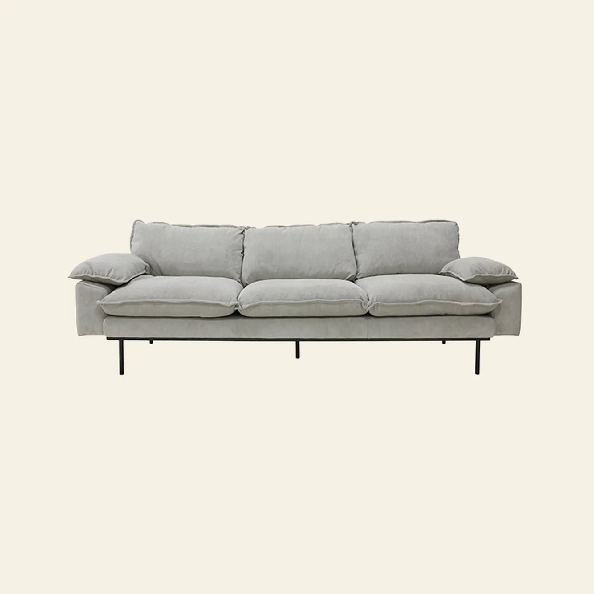 Hkliving Retro Sofa 3 Seats Corduroy Rib Cream