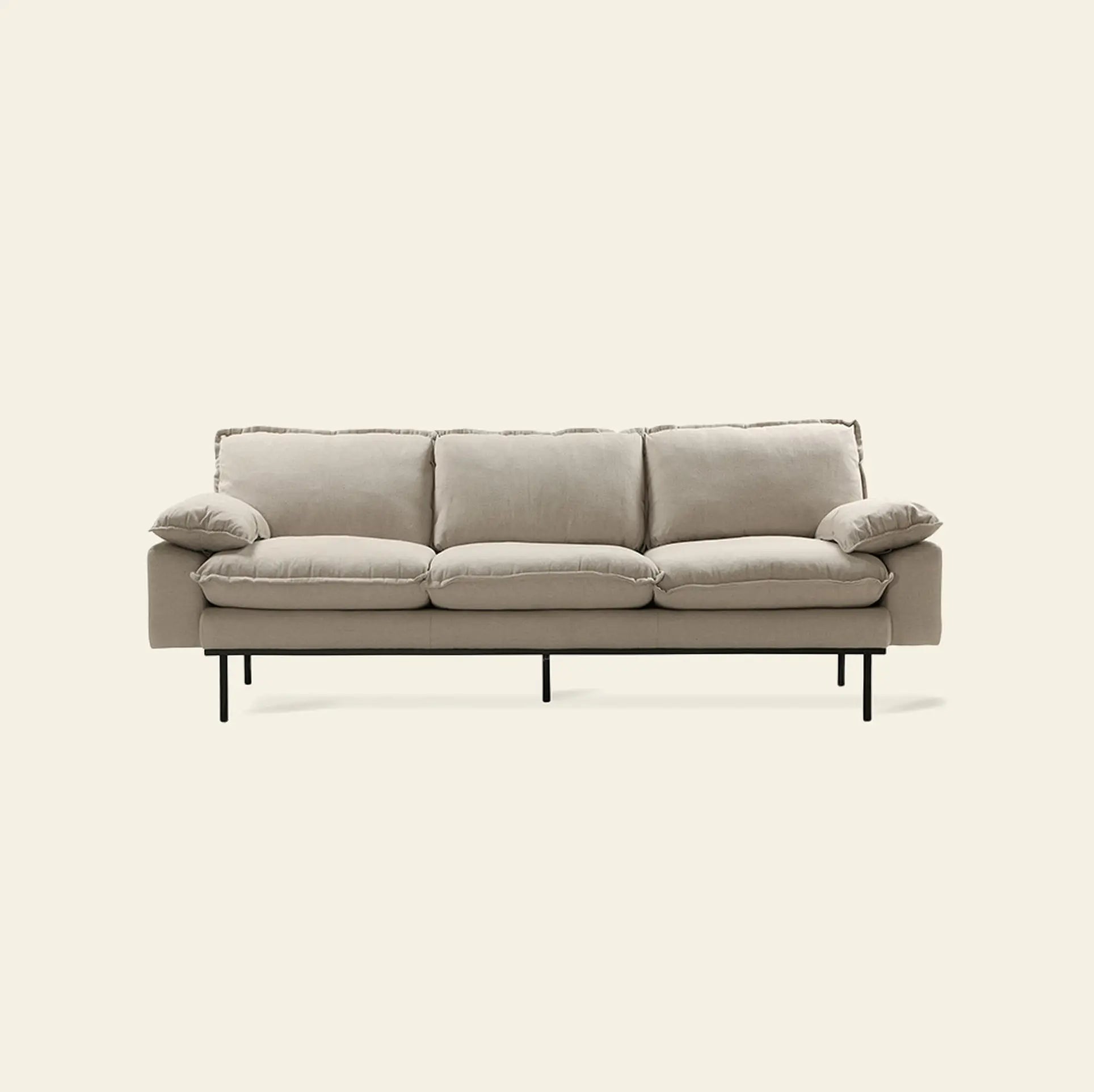 Hkliving Retro Sofa 3 Seats Cosy Beige