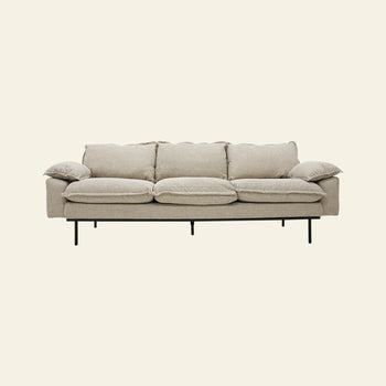 Hkliving Retro Sofa 3 Seats Wafer Cream