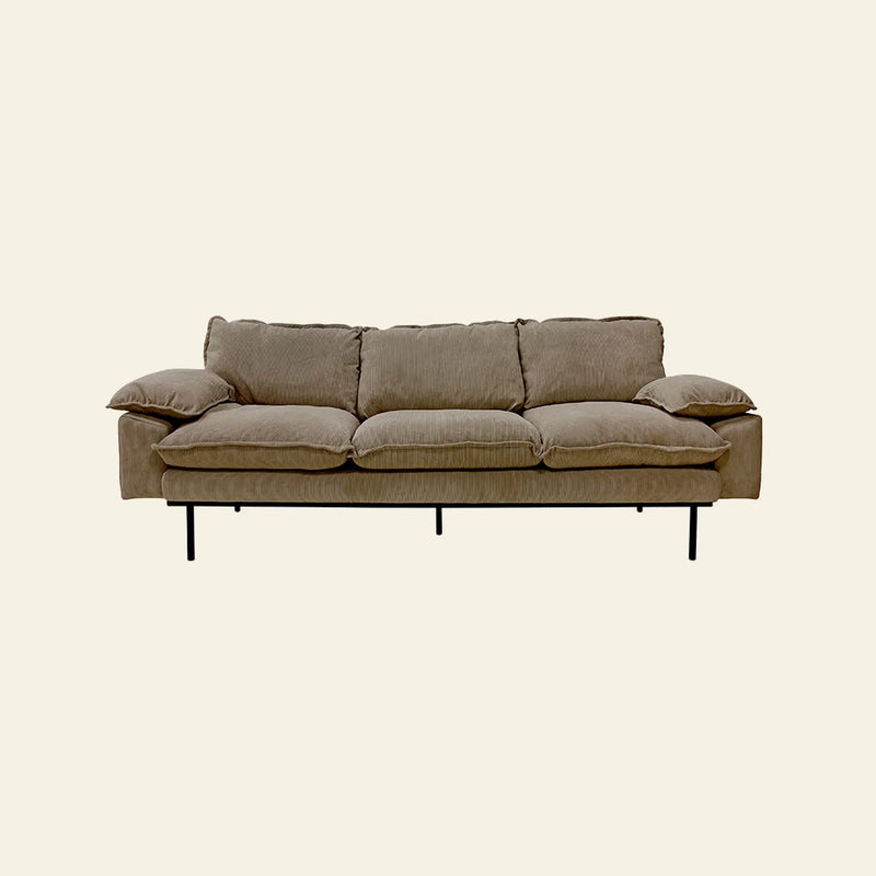 HKLIVING Retro Sofa, 4-Seats