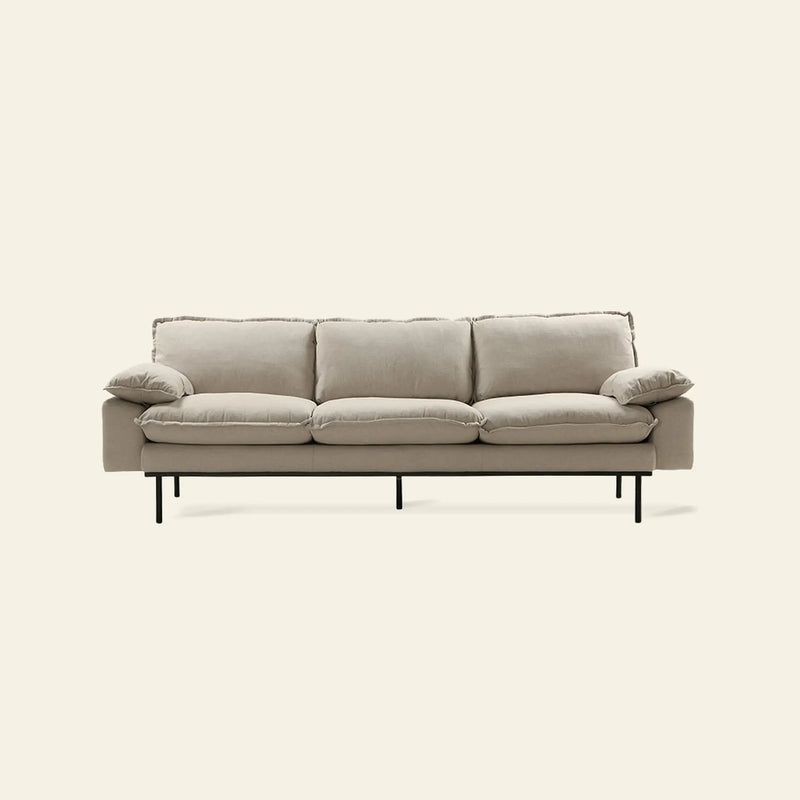 HKLIVING Retro Sofa, 4-Seats