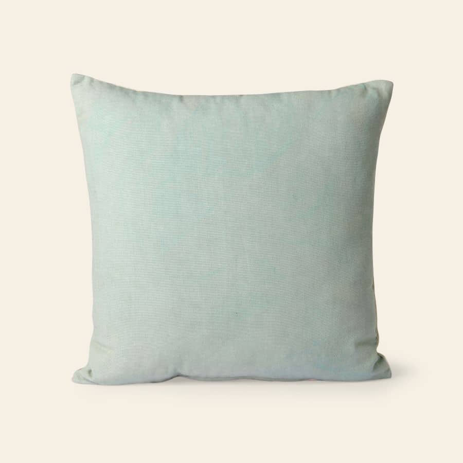 HKliving Striped Velvet Cushion Mint Green 3