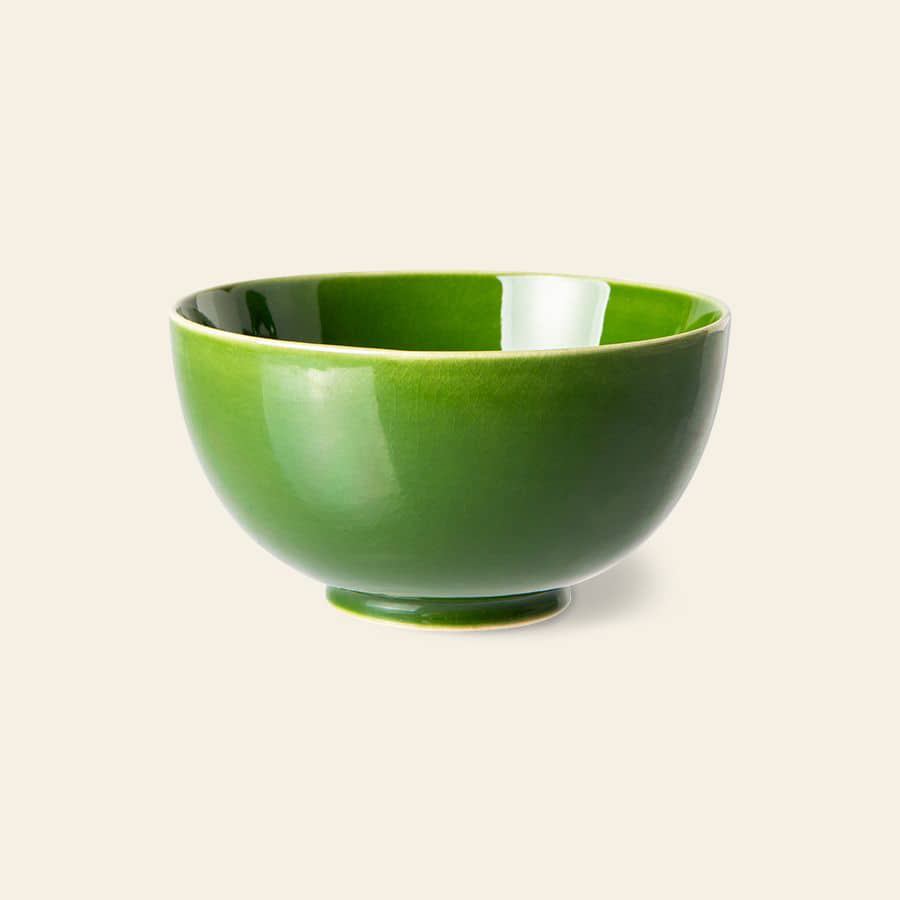 HKliving The Emeralds: Ceramic Dessert Bowl, Set of 4