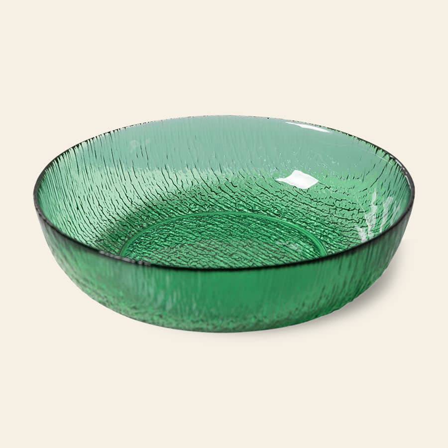 HKliving The Emeralds: Glass Salad Bowl