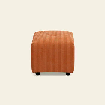 Hkliving Vint Couch Hocker Small Corduroy Rib Dusty Orange