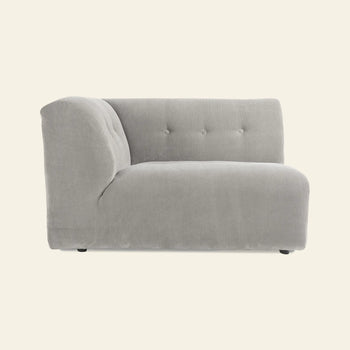 Hkliving Vint Couch Left 1.5 Seat Corduroy Rib Cream