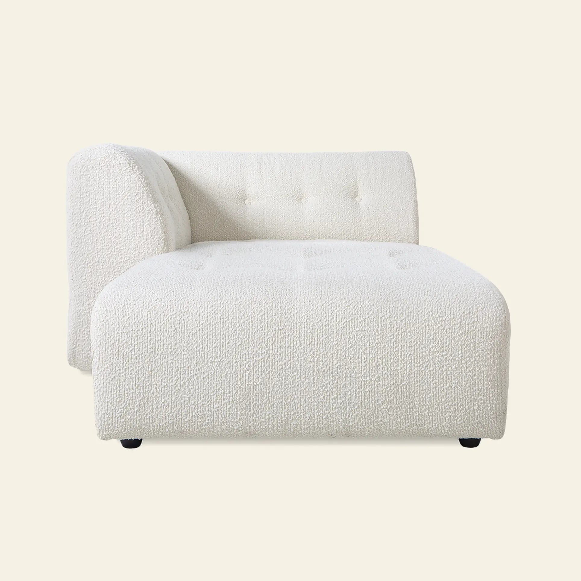 Hkliving Vint Couch Left Divan Boucle Cream