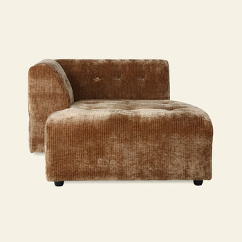 Hkliving Vint Couch Left Divan Corduroy Velvet Aged Gold