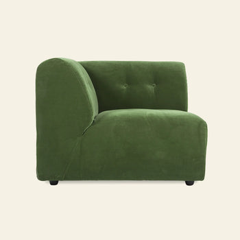 Hkliving Vint Couch Left Royal Velvet Green