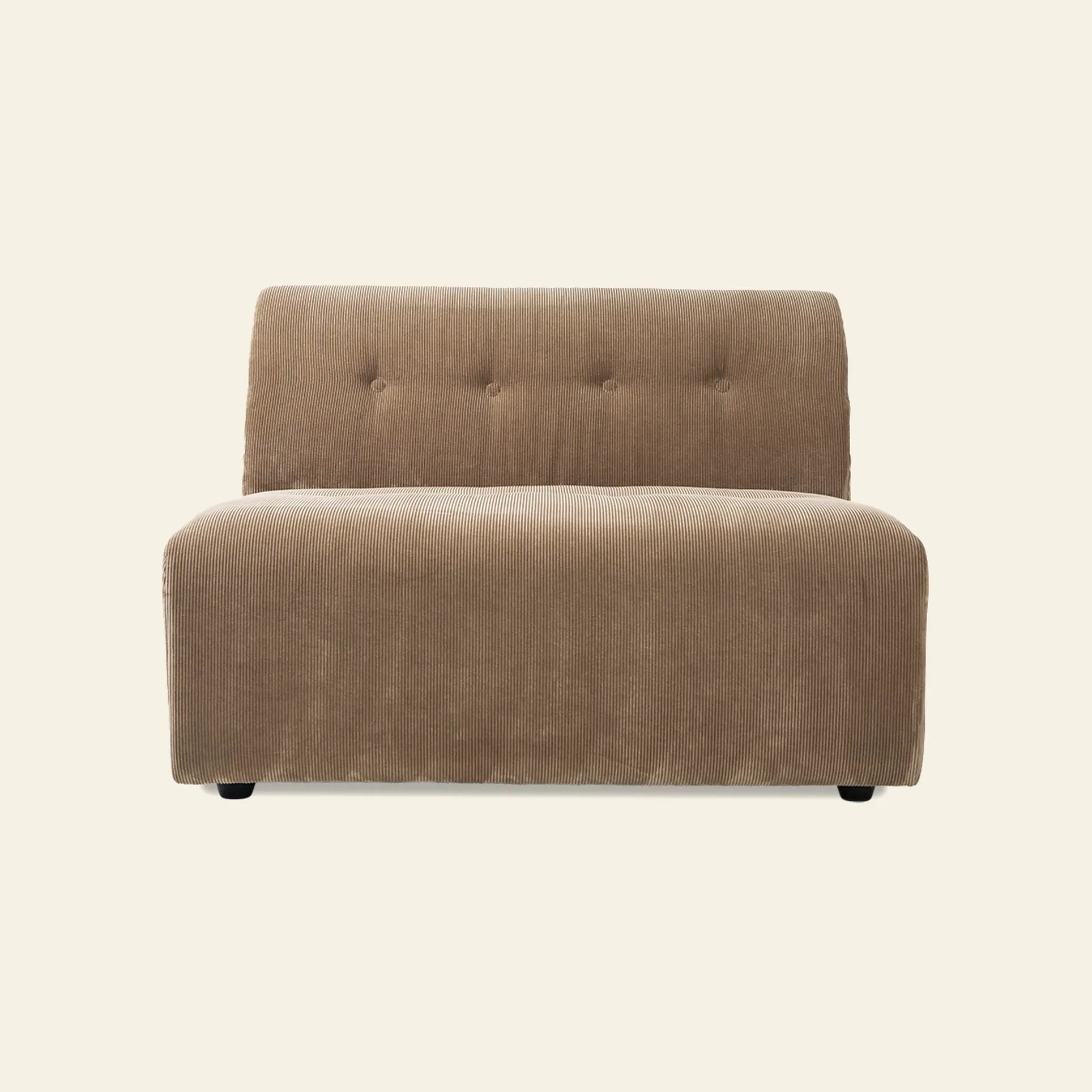 Hkliving Vint Couch Middle 1.5 Seat Corduroy Rib Brown