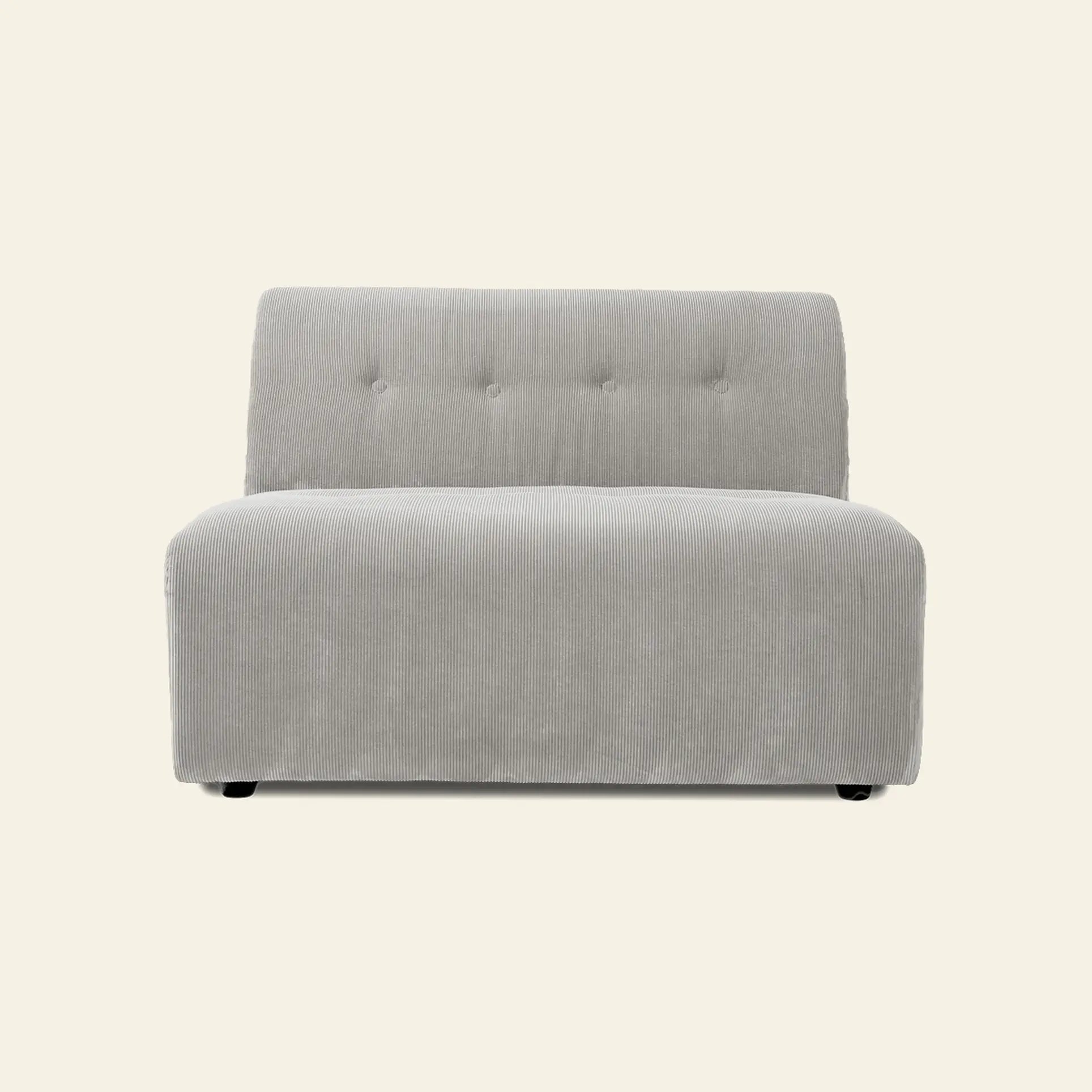 Hkliving Vint Couch Middle 1.5 Seat Corduroy Rib Cream