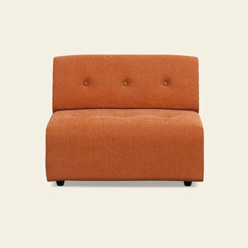 Hkliving Vint Couch Middle Corduroy Rib Dusty Orange