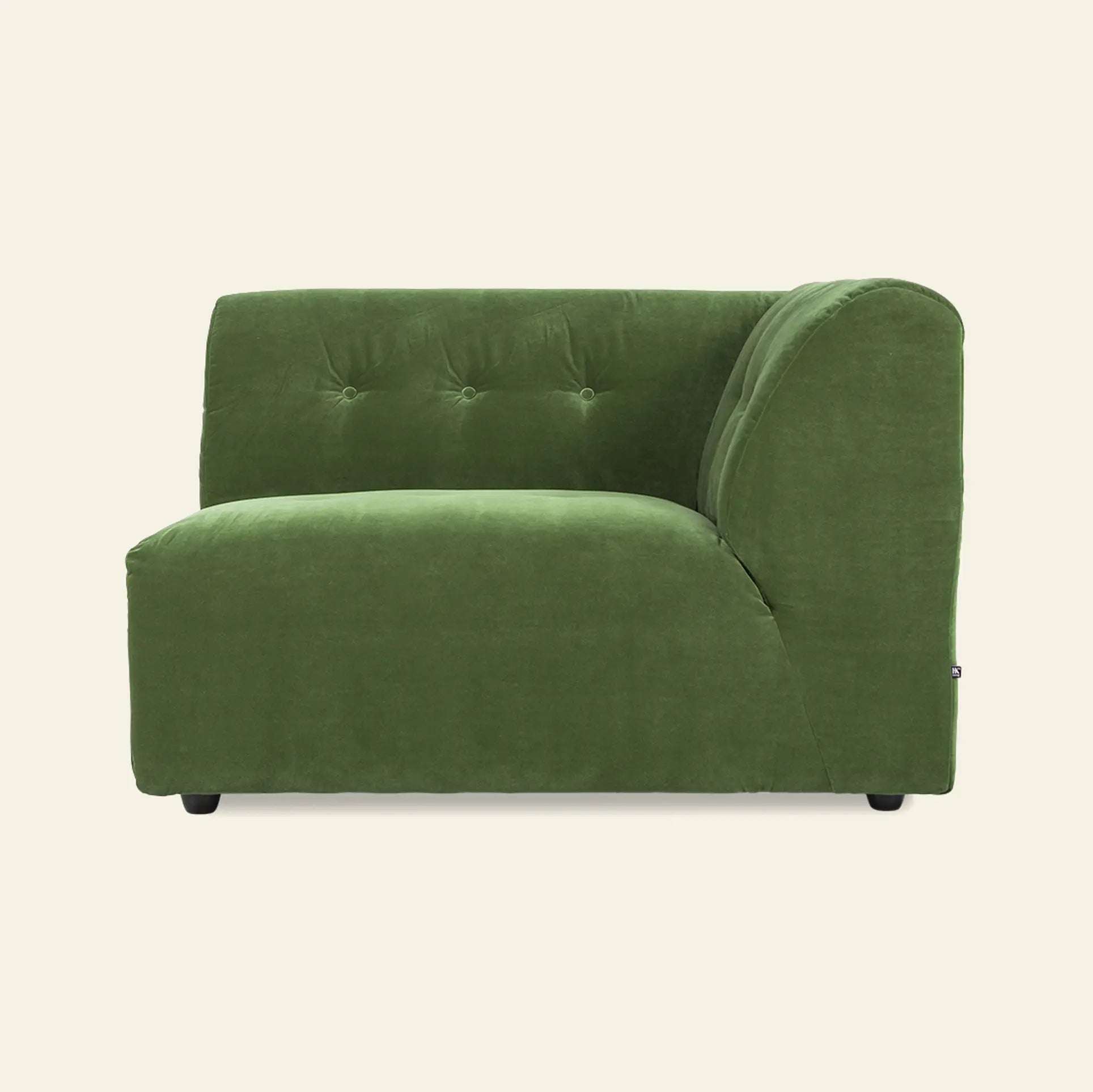 Hkliving Vint Couch Right 1.5 Seat Royal Velvet Green