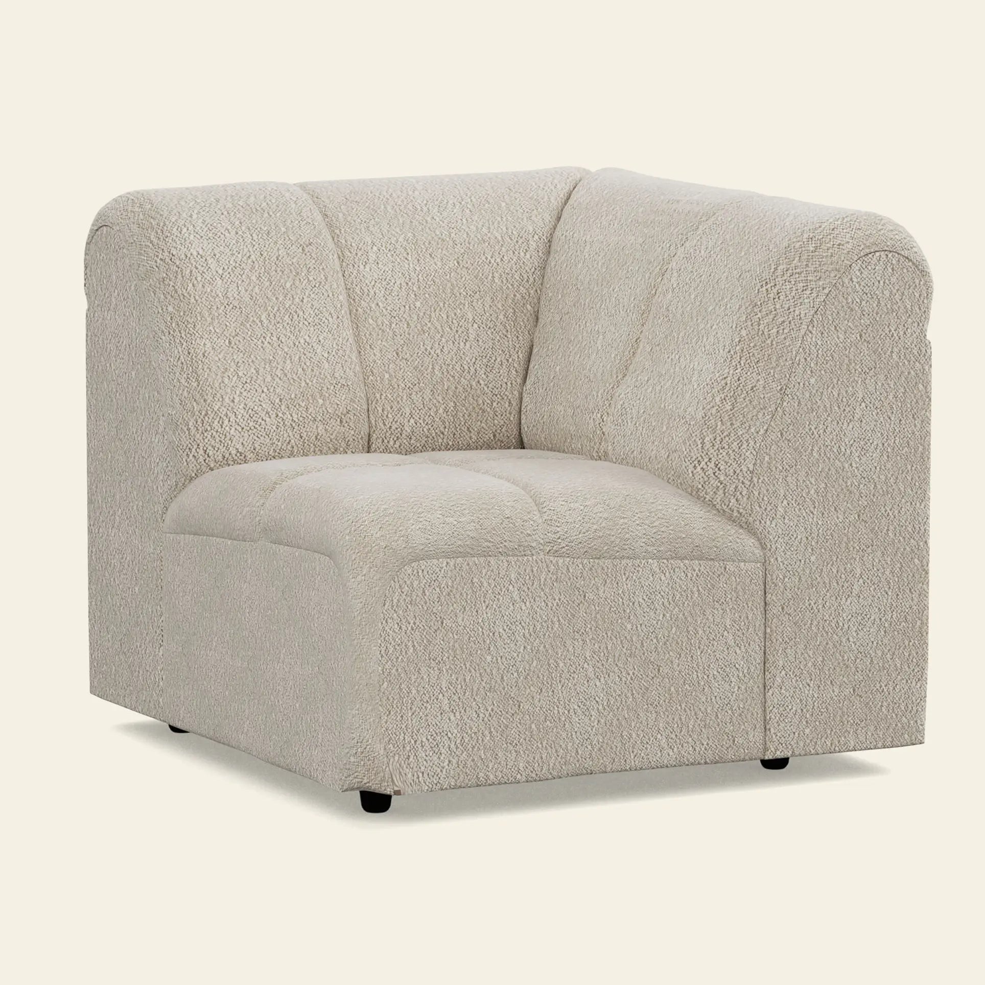 Hkliving Wave Couch Corner Boucle Cream