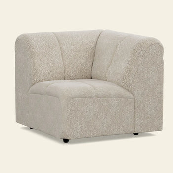 Hkliving Wave Couch Corner Boucle Cream