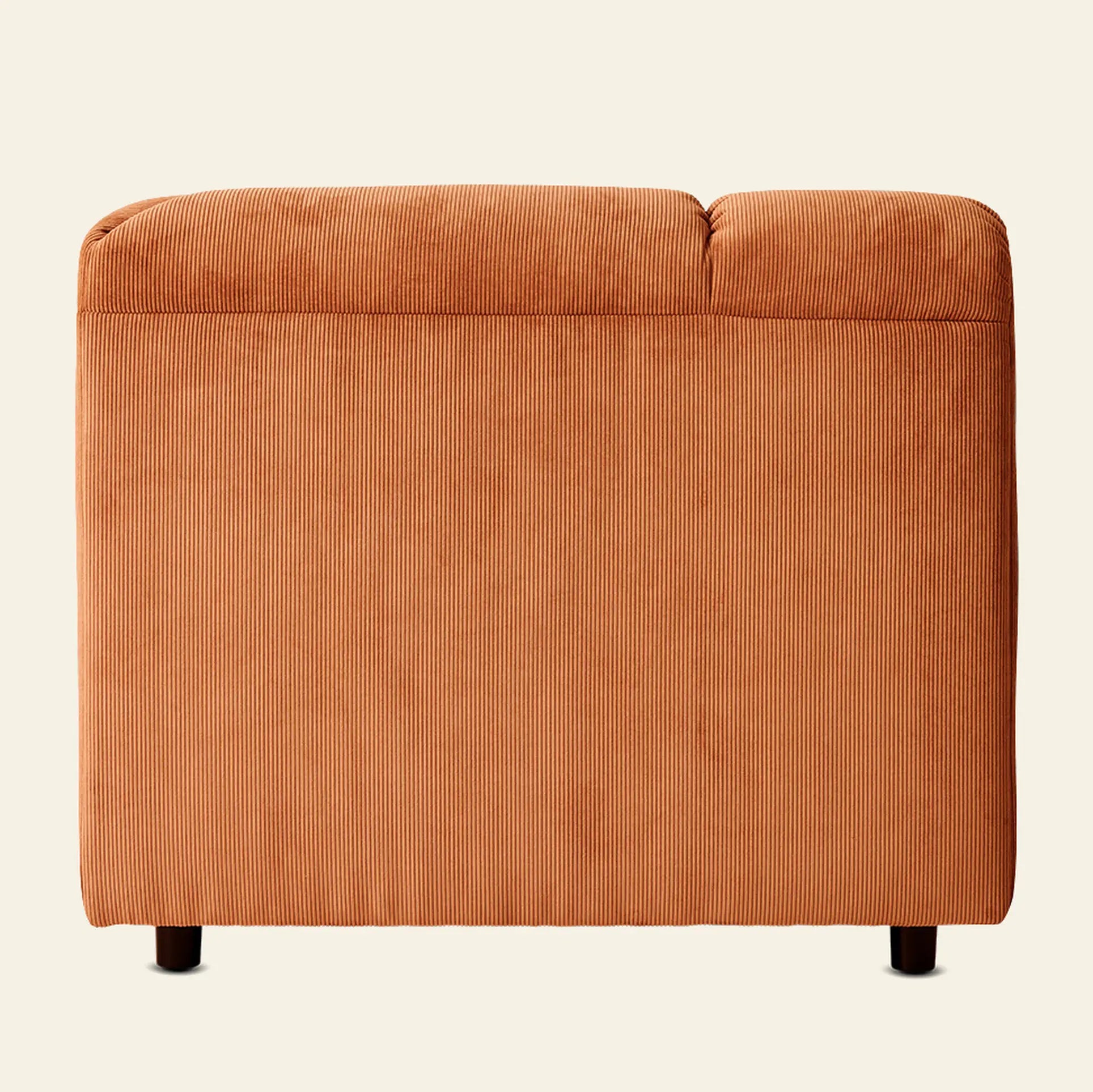 Hkliving Wave Couch Corner Corduroy Rib Dusty Orange