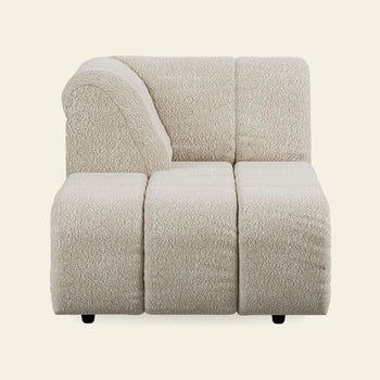 Hkliving Wave Couch Left Divan Boucle Cream