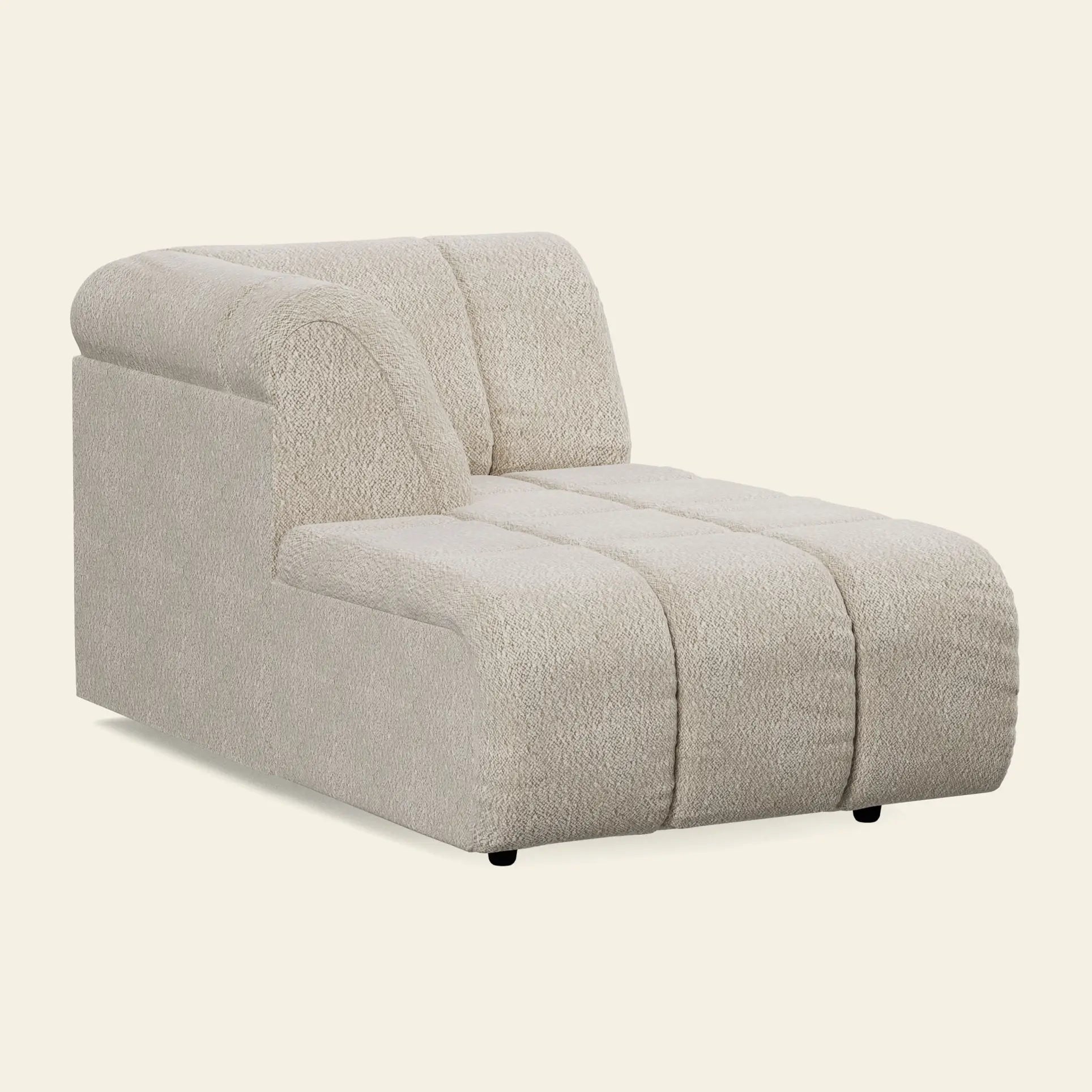 Hkliving Wave Couch Left Divan Boucle Cream