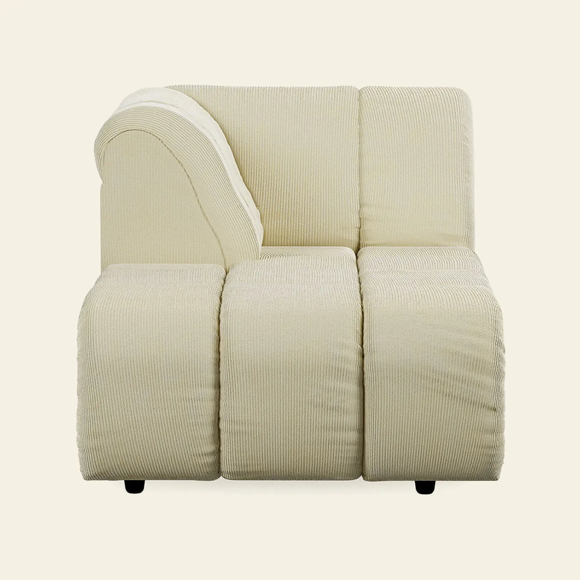 Hkliving Wave Couch Left Divan Corduroy Rib Hay