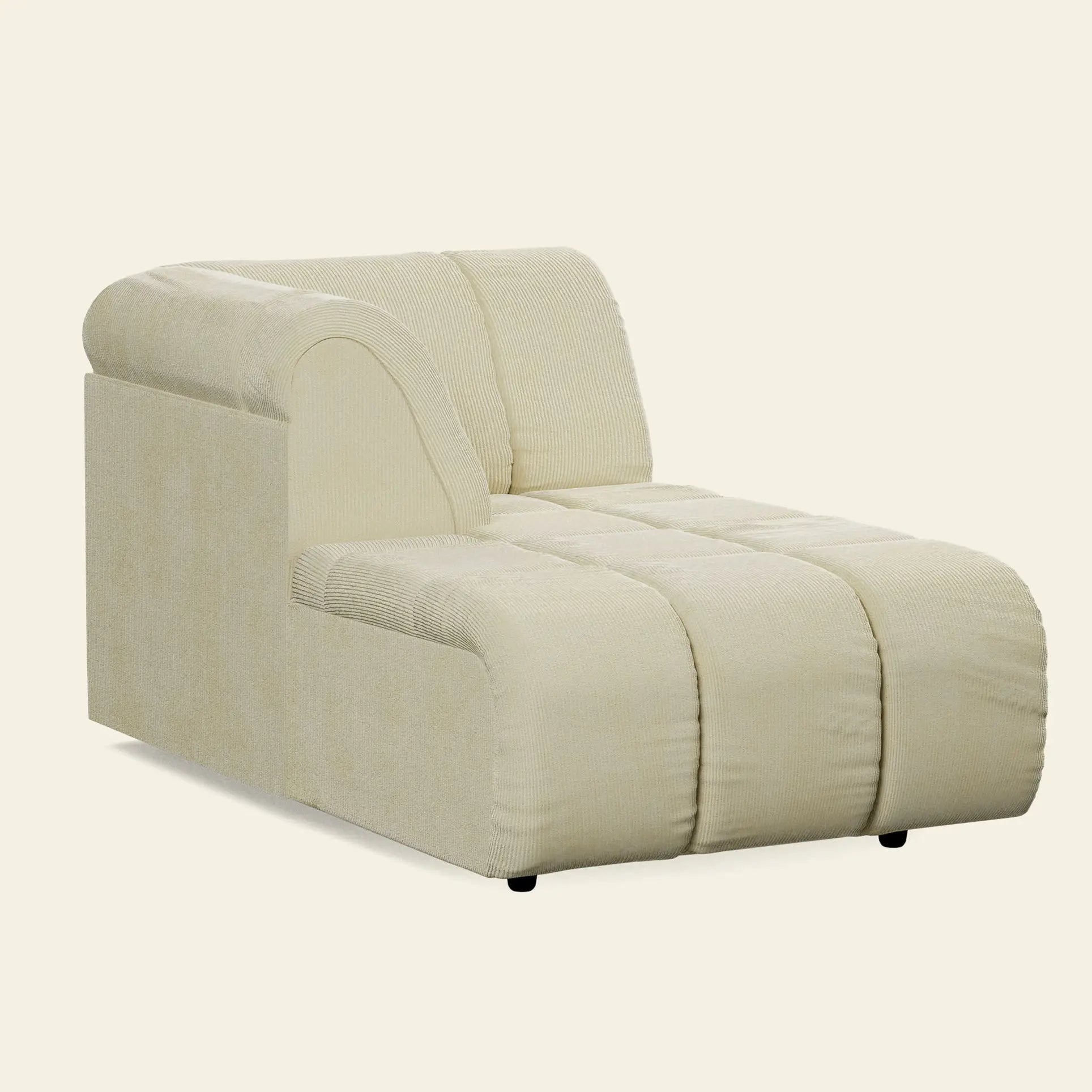 Hkliving Wave Couch Left Divan Corduroy Rib Hay