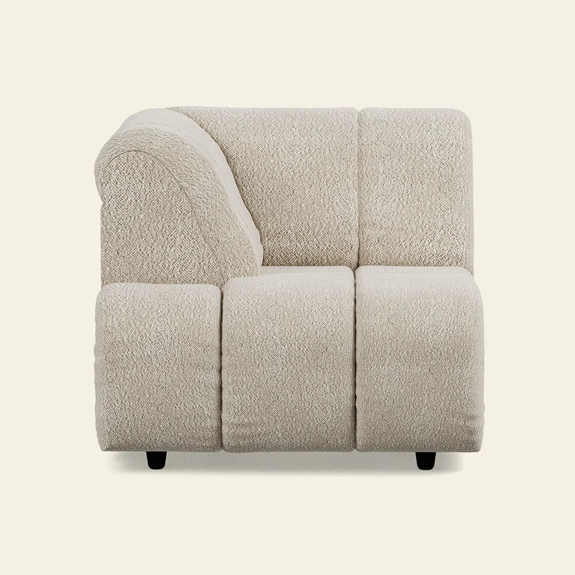 Hkliving Wave Couch Left High Arm Boucle Cream