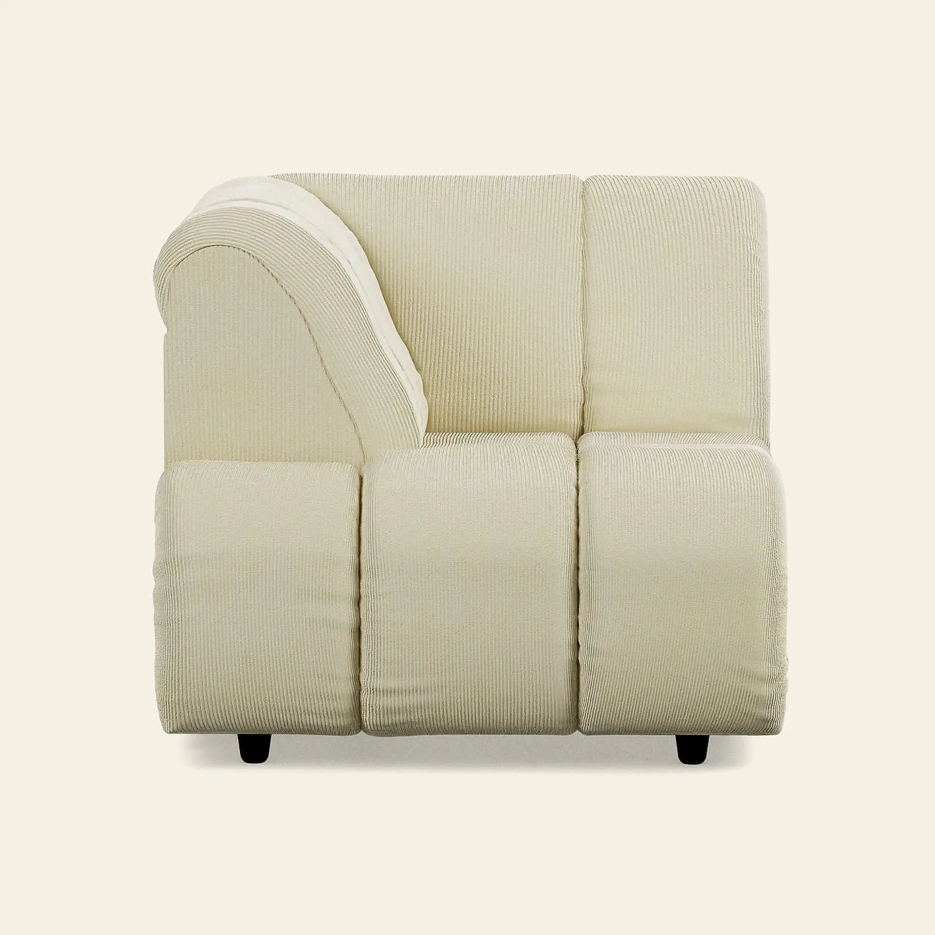 Hkliving Wave Couch Left High Arm Corduroy Rib Hay