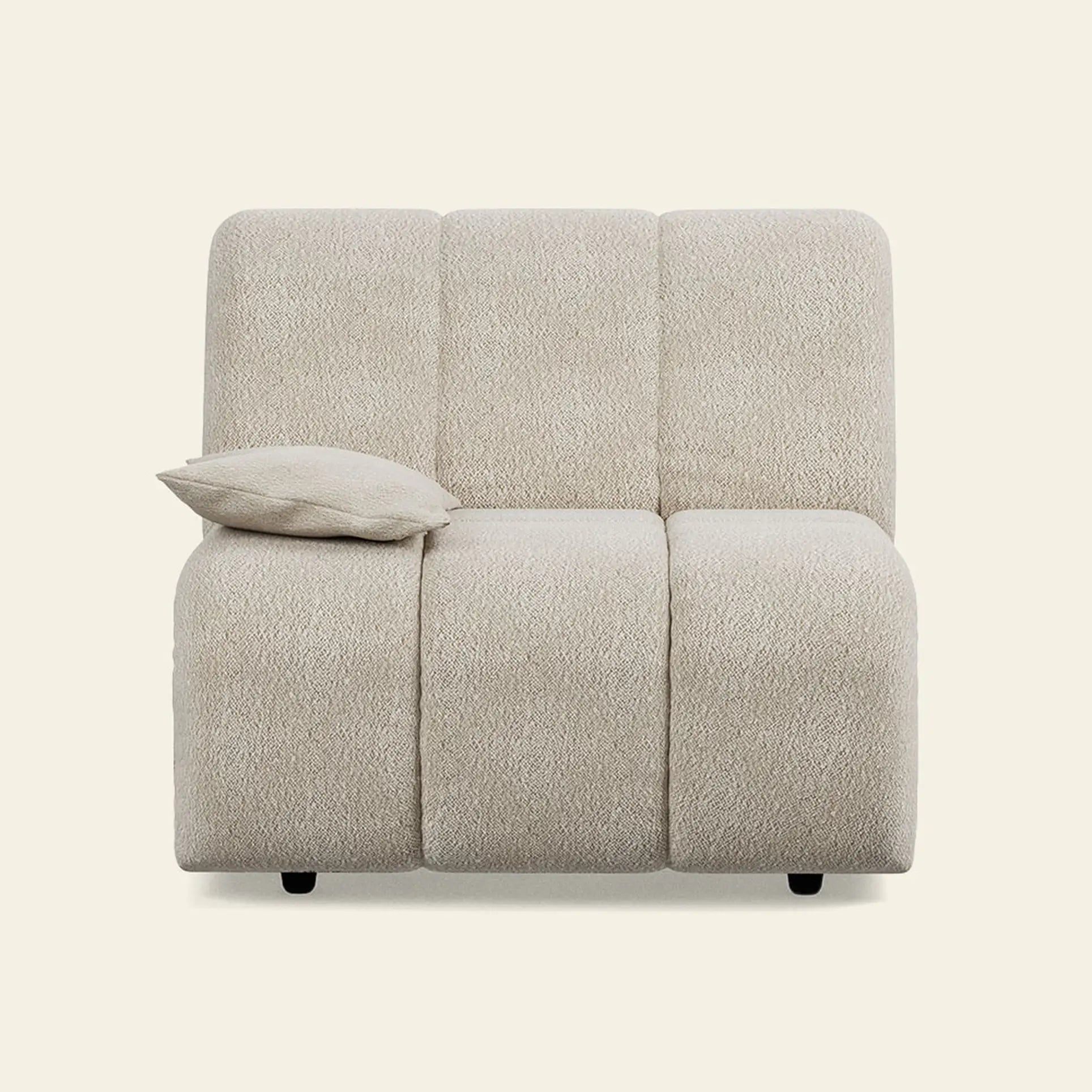 Hkliving Wave Couch Left Low Arm Boucle Cream