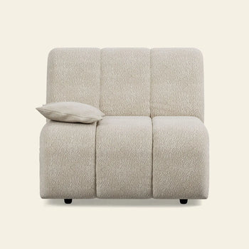 Hkliving Wave Couch Left Low Arm Boucle Cream