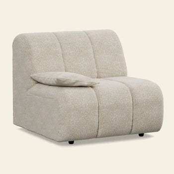 Hkliving Wave Couch Left Low Arm Boucle Cream