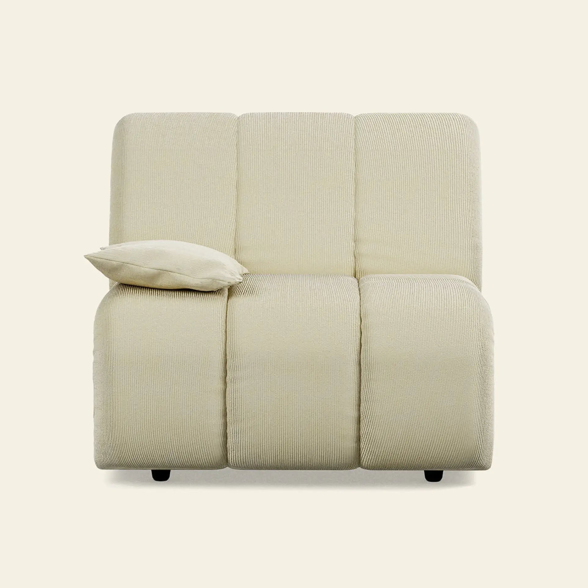 Hkliving Wave Couch Left Low Arm Corduroy Rib Hay