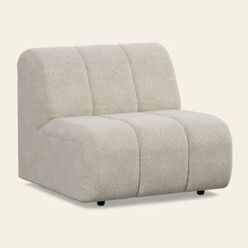 Hkliving Wave Couch Middle Boucle Cream