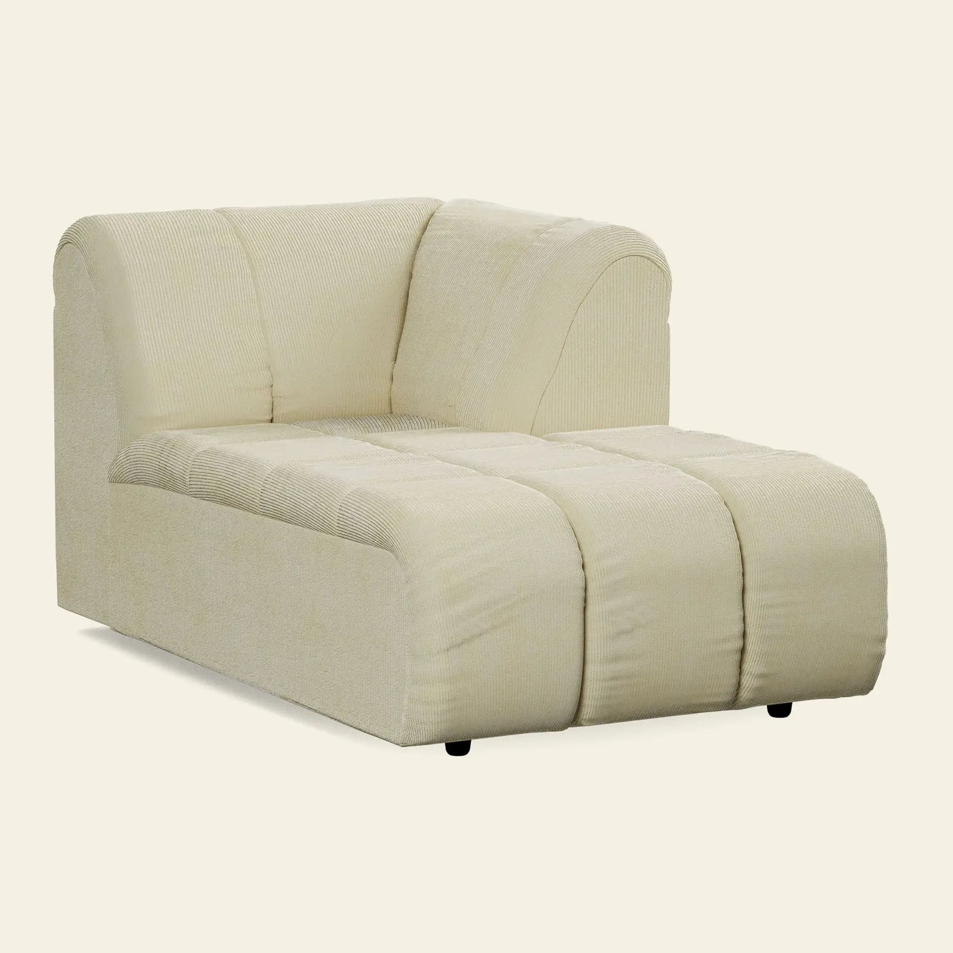 Hkliving Wave Couch Right Divan Corduroy Rib Hay