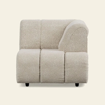 Hkliving Wave Couch Right High Arm Boucle Cream