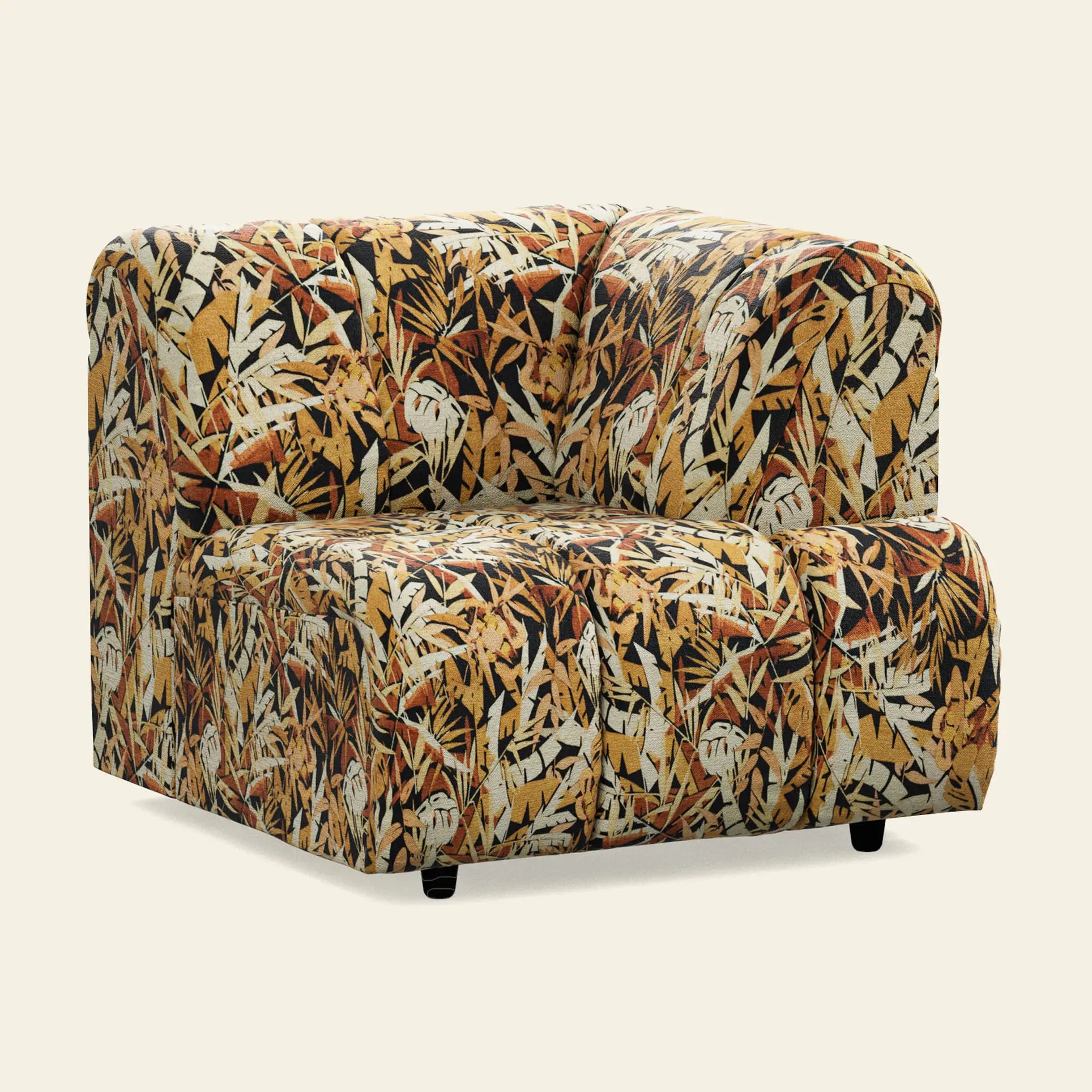 HKliving Wave Couch Right High Arm Printed Hollywood 2