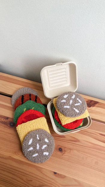 Habichl Burger Coasters Set Multicolour 3