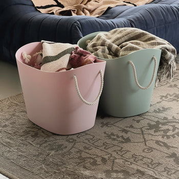 Hachiman Balcolore Storage Basket M Set Blue Pink 1