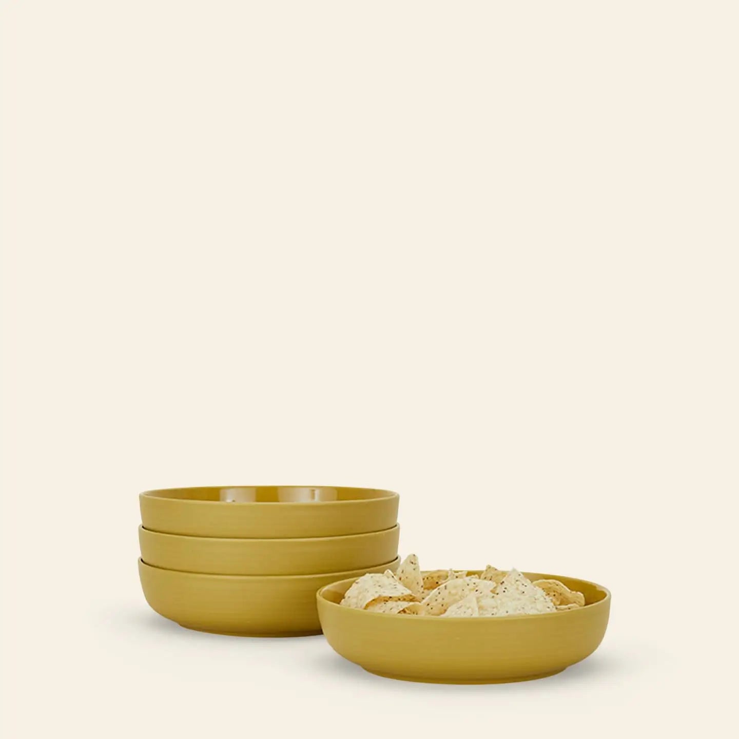 Hawkins New York Essential Low Bowl Set Of 4 Mustard