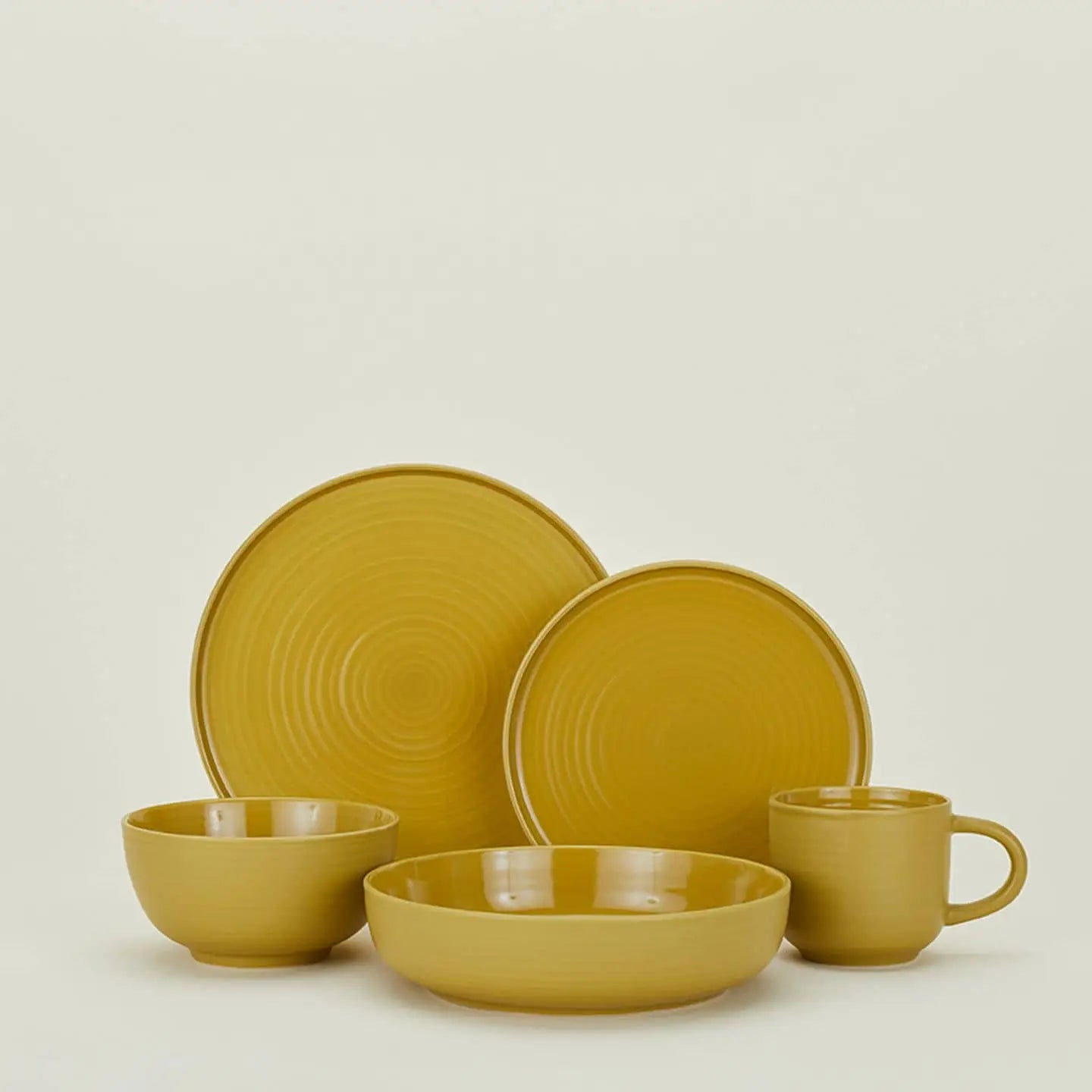 Hawkins New York Essential Low Bowl Set Of 4 Mustard