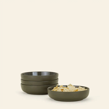 Hawkins New York Essential Low Bowl Set Of 4 Olive