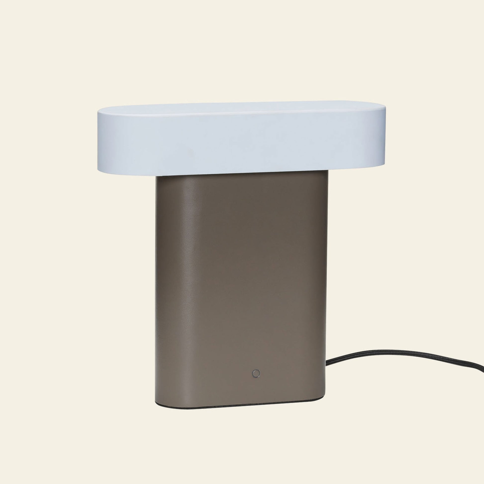 Hubsch Sleek Table Lamp Brown Light Grey